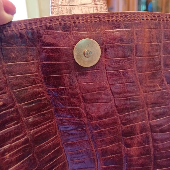 Antonio Scepi Brown Crocodile Leather Saddle Messenger Bsg - Picture 10 of 16